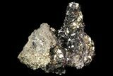 Sphalerite, Pyrite and Quartz Association - Peru #87746-2